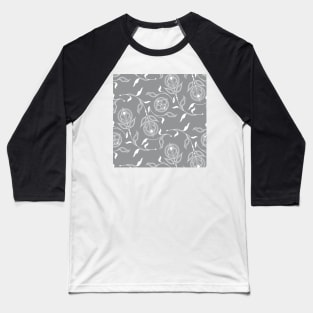 Ultimate Gray Medallion Paisley Baseball T-Shirt